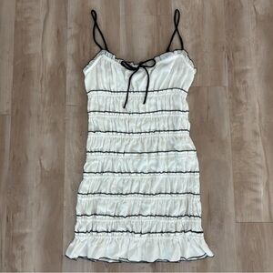 Elegant White Ruffled Dress